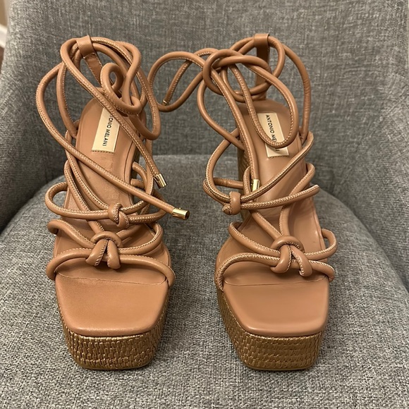 ANTONIO MELANI Shoes - HOST PICK!!!!! NWOT SIZE 9.5 ANTONIO MELANI ANKLE TIE STRAP WEDGES